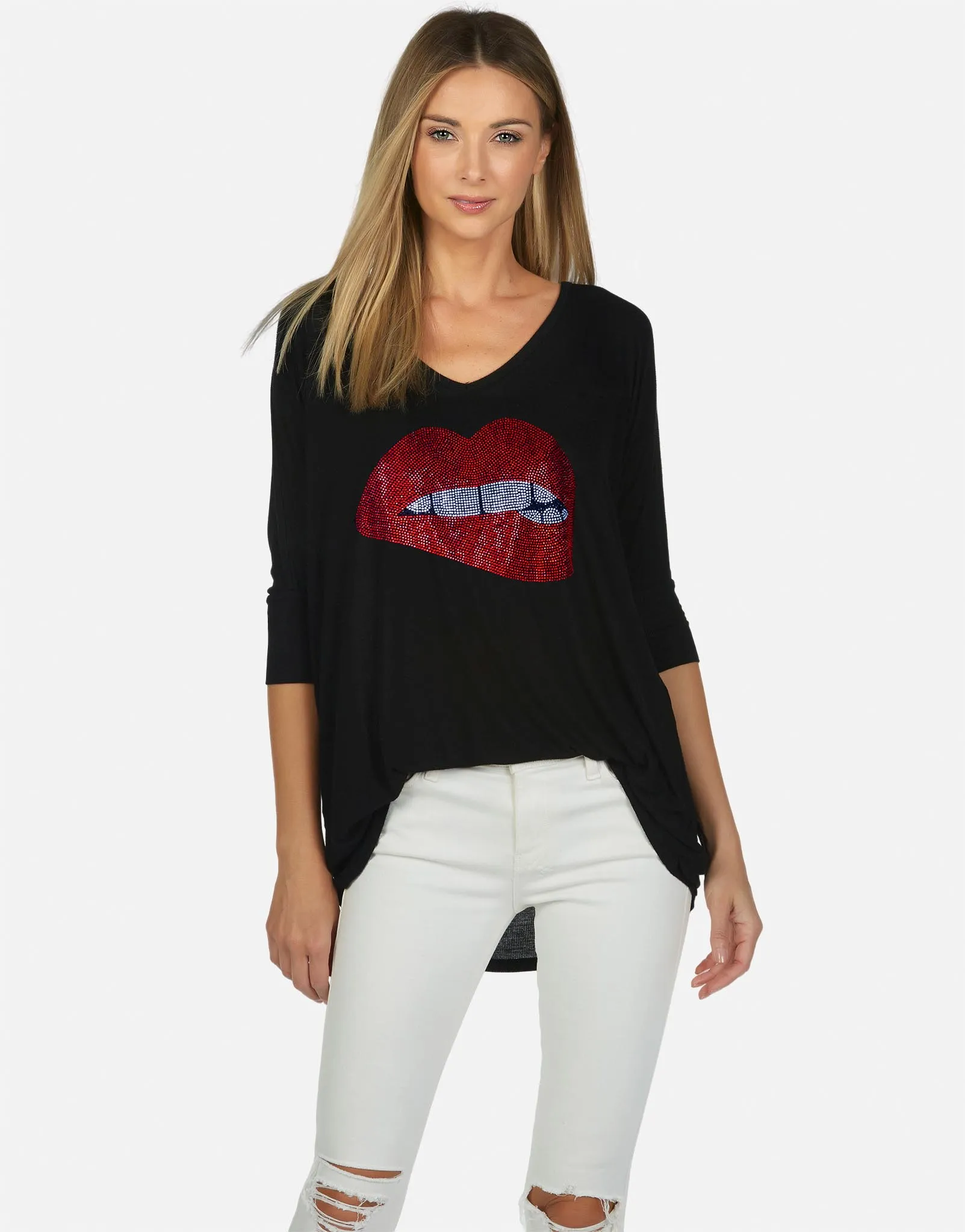 Eva X Crystal Biting Lip Classic Trend Look