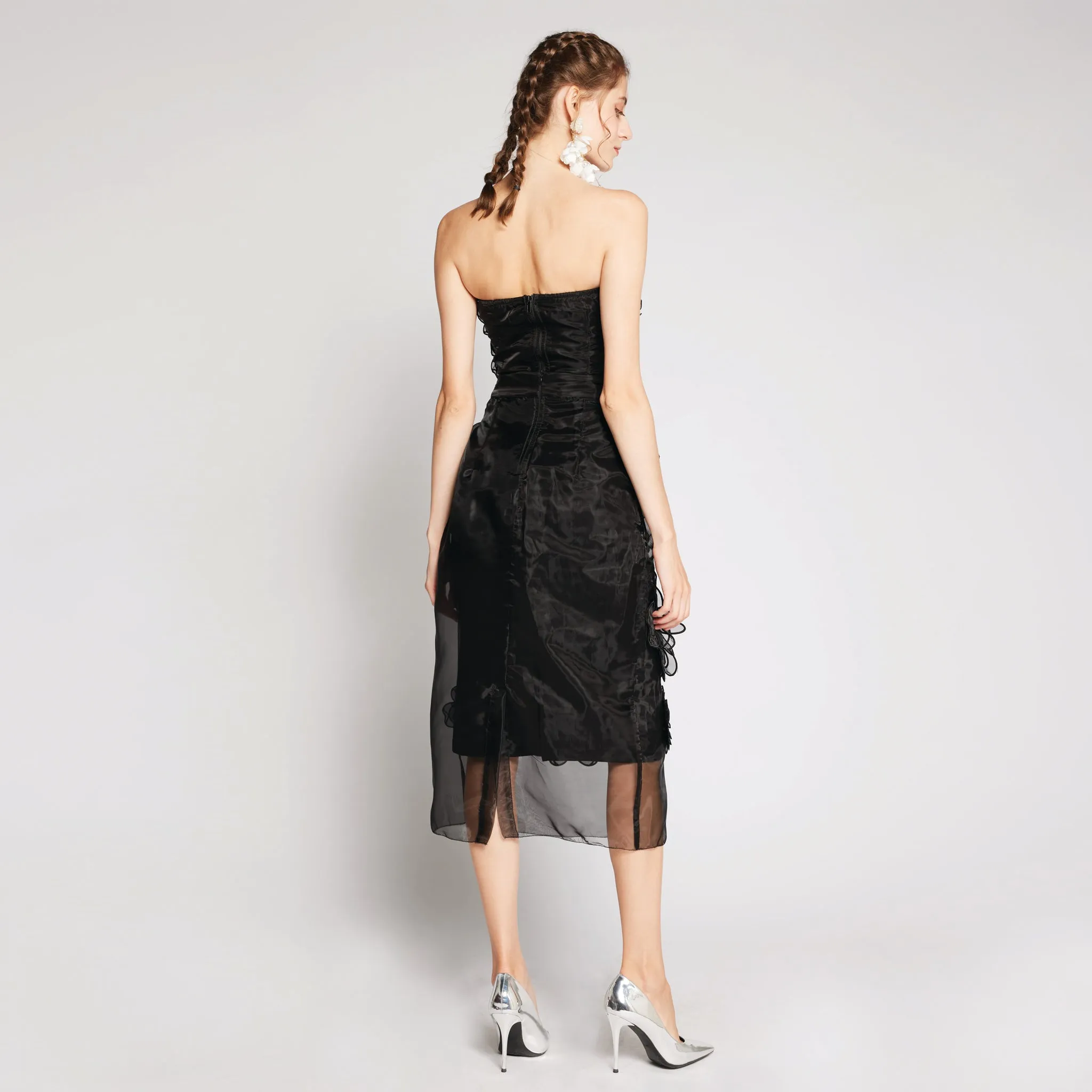 Polished Look Embroidered Patch Skirt
