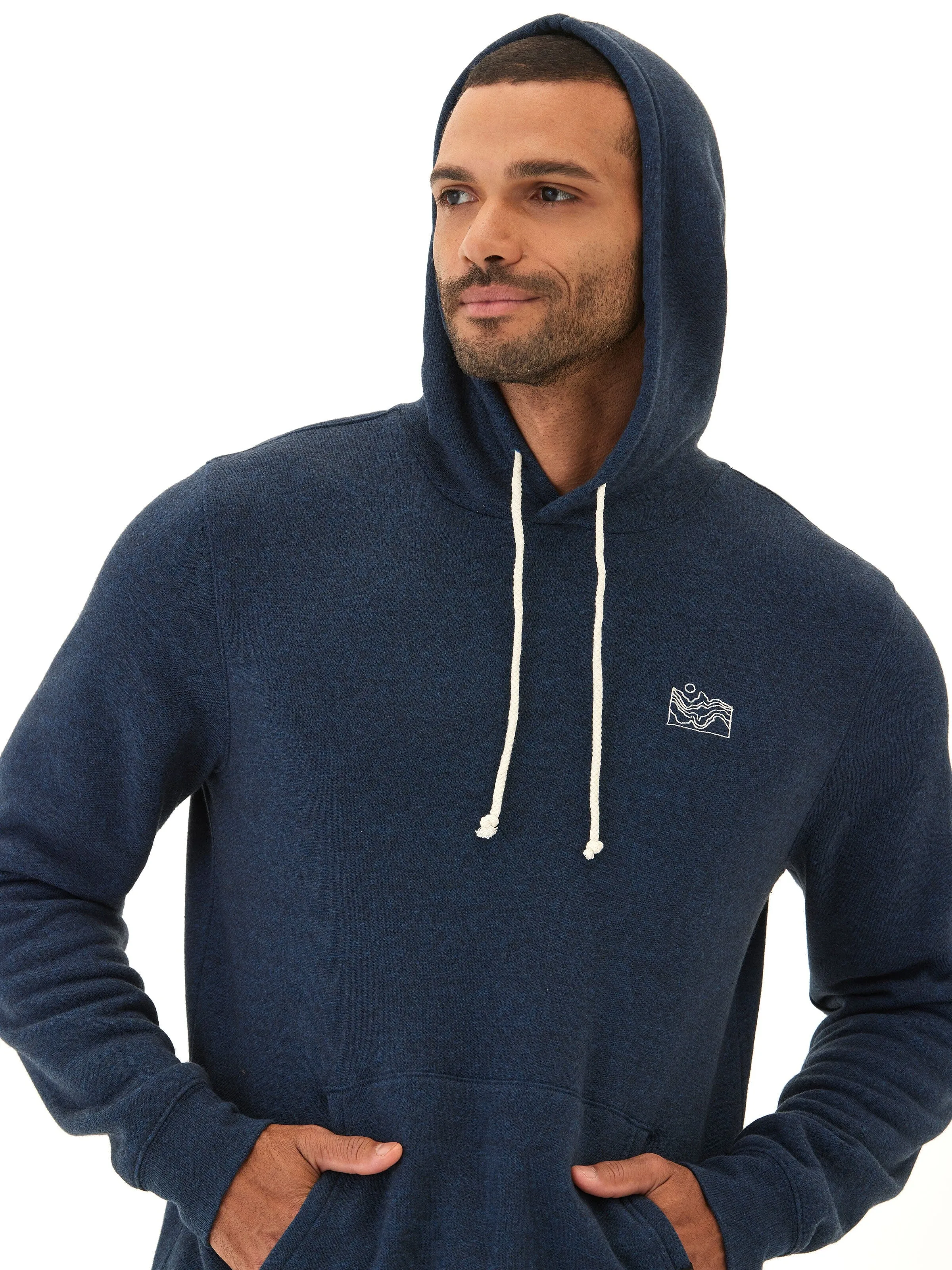 Embroidered Triblend Pullover Hoodie Sleek Layer Fit Stylish Daily Fit