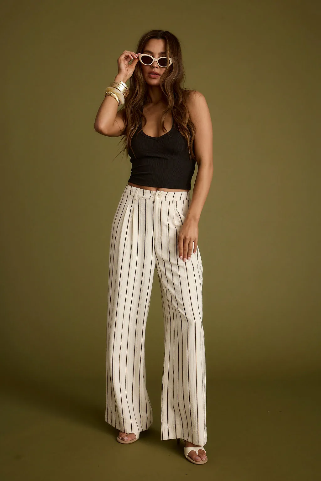 Emily Black Ribbed Halter Top Summer Polo ComfortStretch