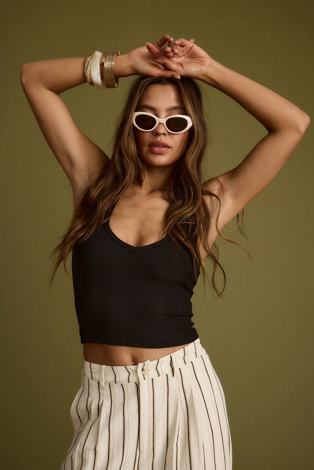 NoRoll Hem Technology Eco Friendly Dye Process Emily Black Ribbed Halter Top