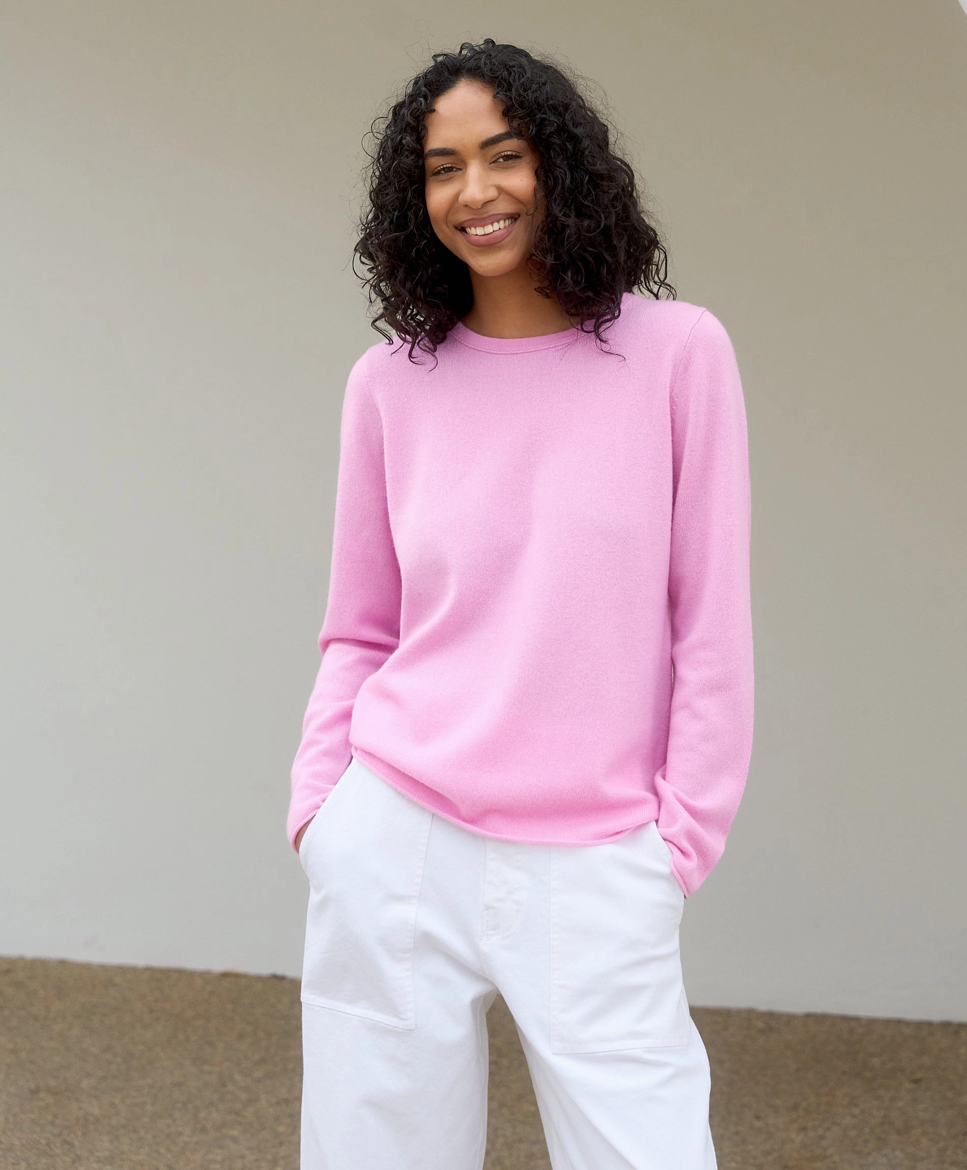 Emily Crewneck Garment Dyed Ribbed Trim