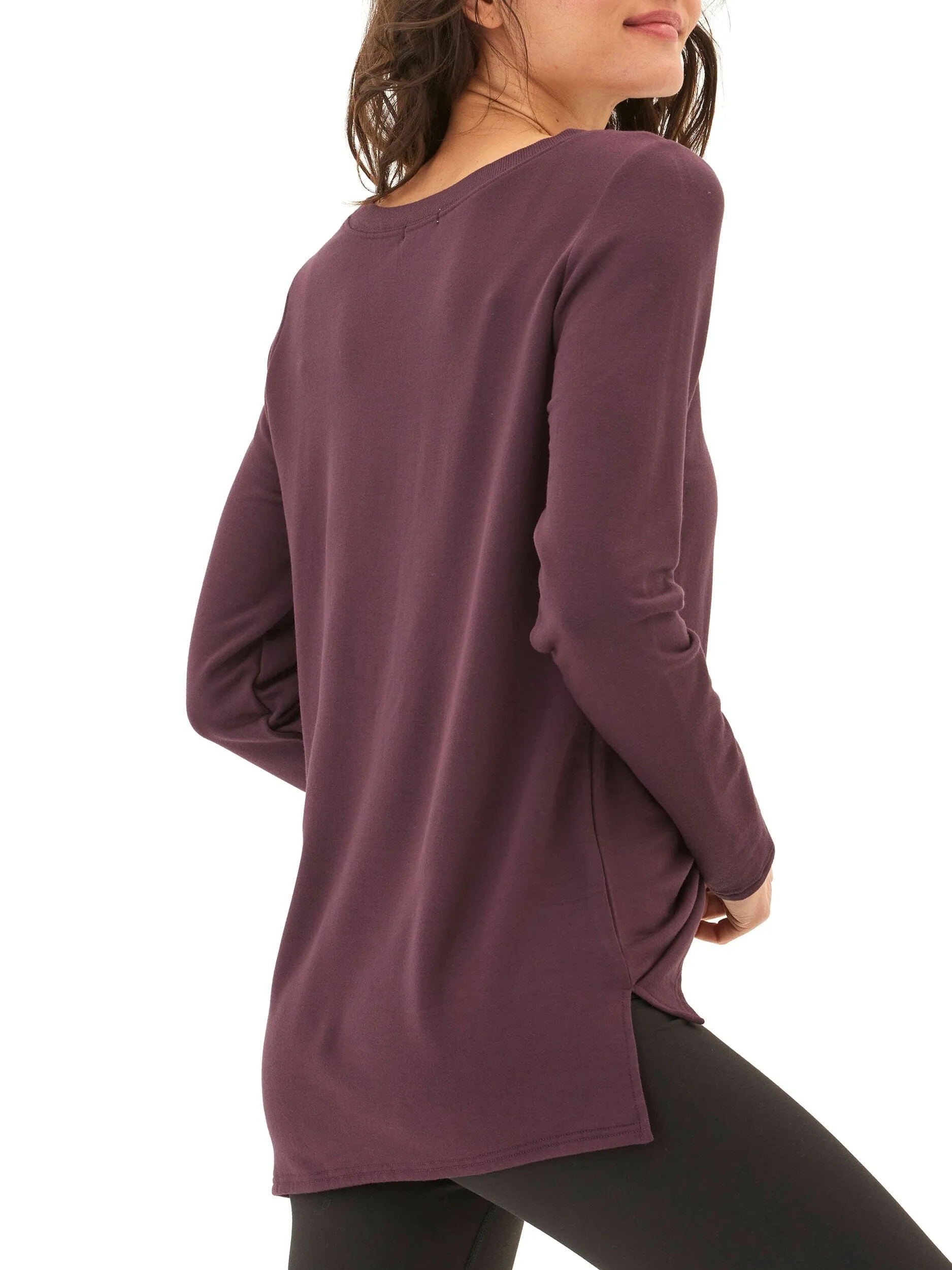 Comfy Essentials Teagan Feather Fleece Step-Hem Tunic