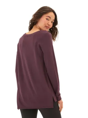 Teagan Feather Fleece Step-Hem Tunic Non Restrictive Armholes