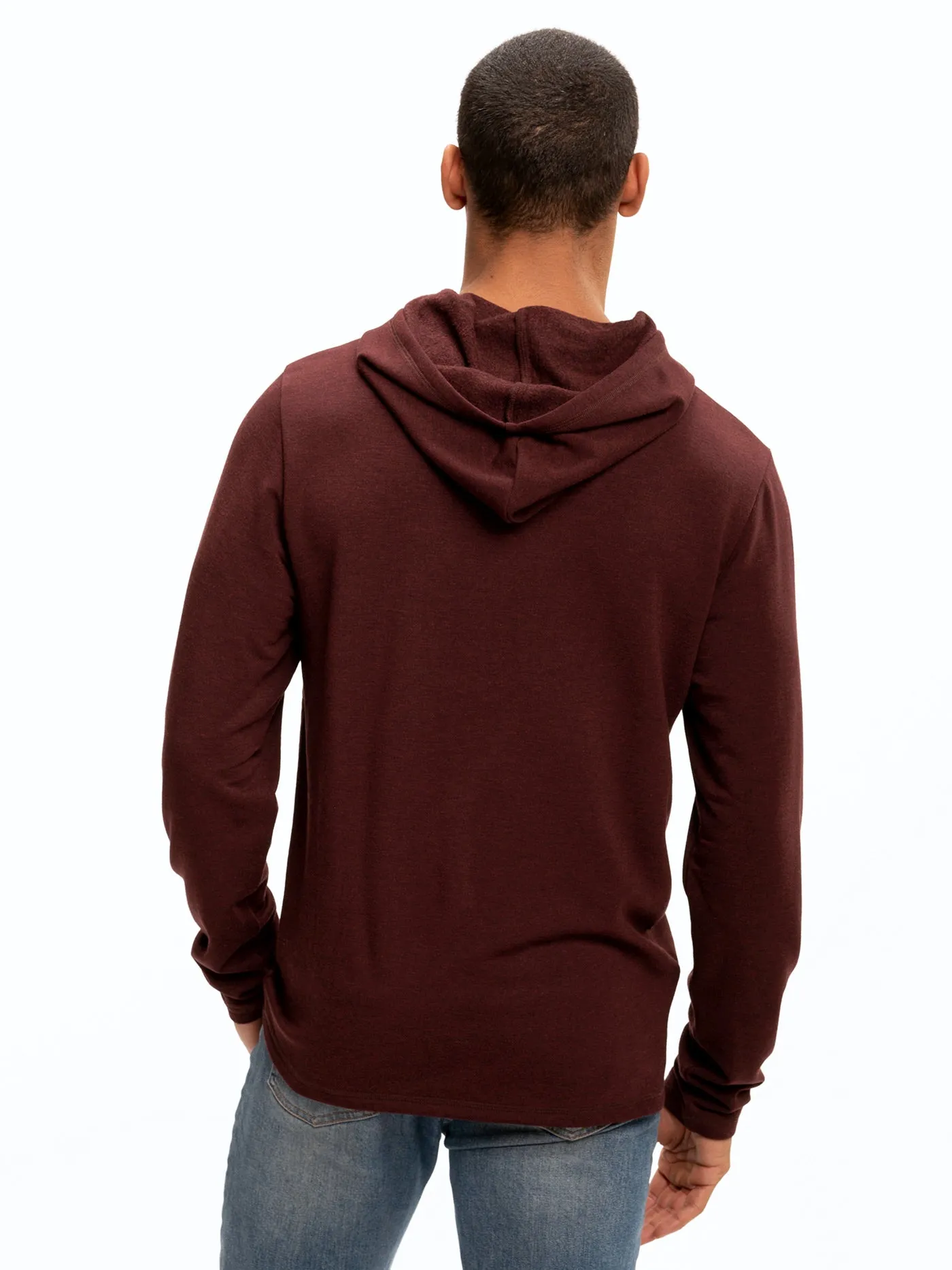 Anti Glare Trim Dex Feather Fleece Pullover Hoodie