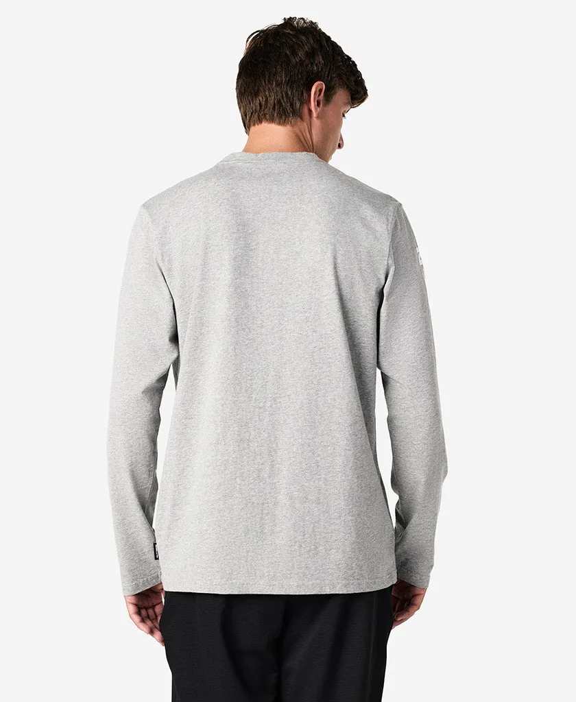 SeamFreeShoulder ERVIK L/S T-SHIRT, Grey Melange