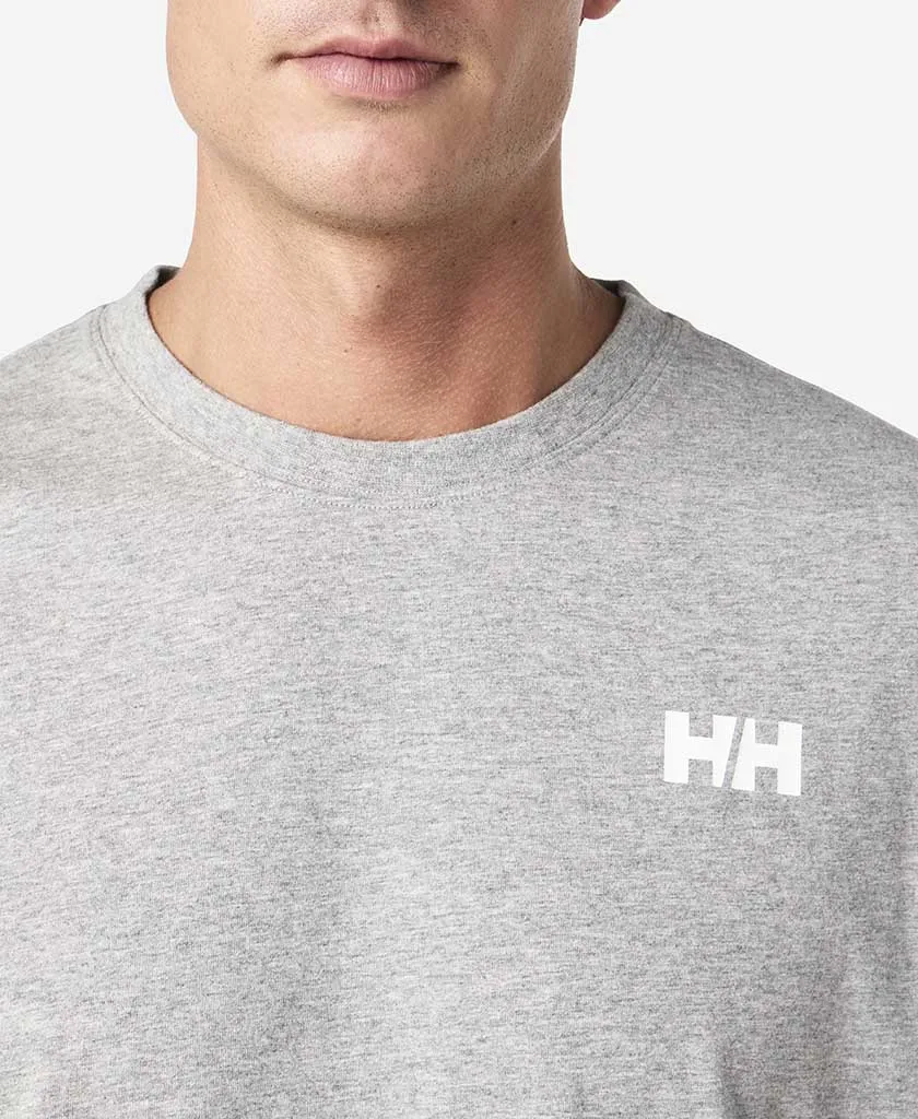 ERVIK L/S T-SHIRT, Grey Melange Warm Fabric Minimalist Detailing