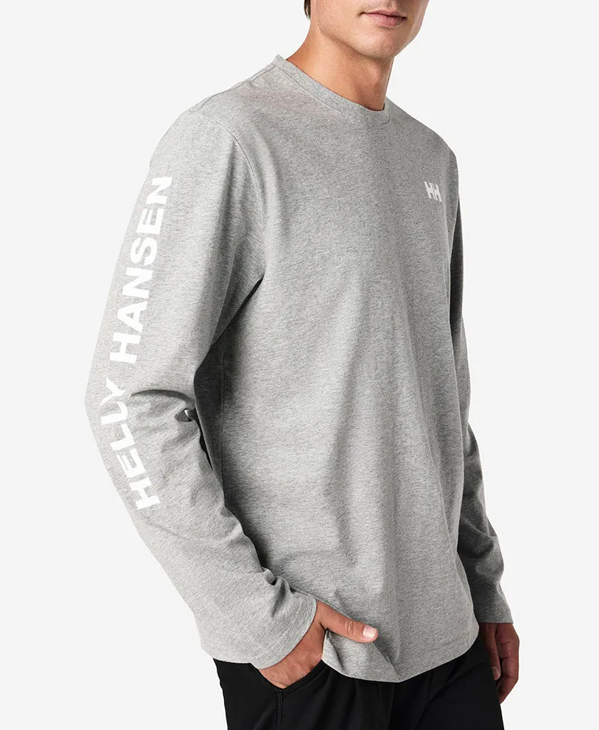 ERVIK L/S T-SHIRT, Grey Melange Built In Odor Control Summer Sweater