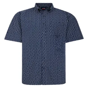 Espionage Mens Mini Flamingo Print Big & Tall Short Sleeve Shirt Effortless Style Business casual