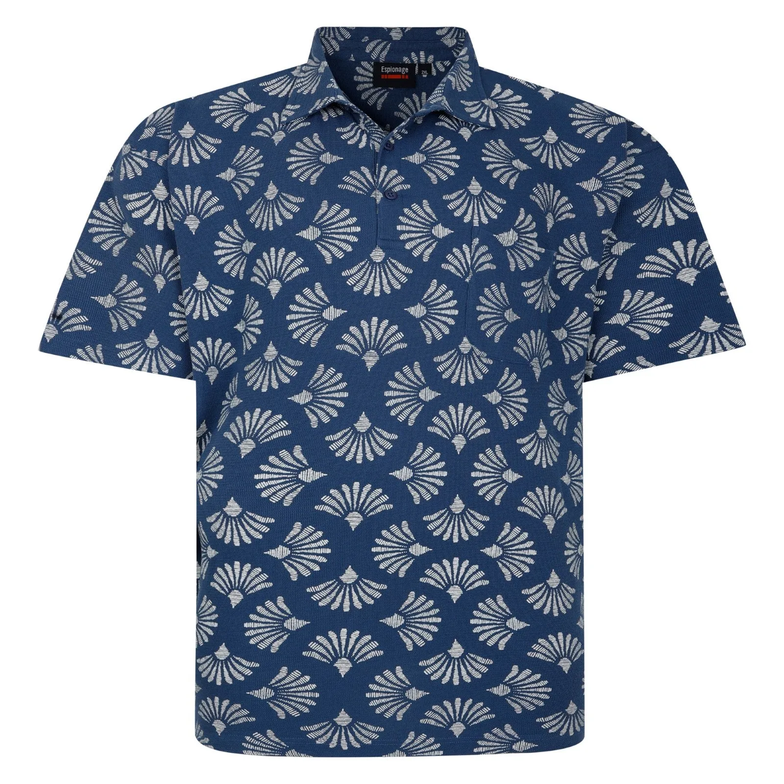 Espionage Mens Shell Big & Tall Short Sleeve Polo Shirt Premium Top Short Sleeve