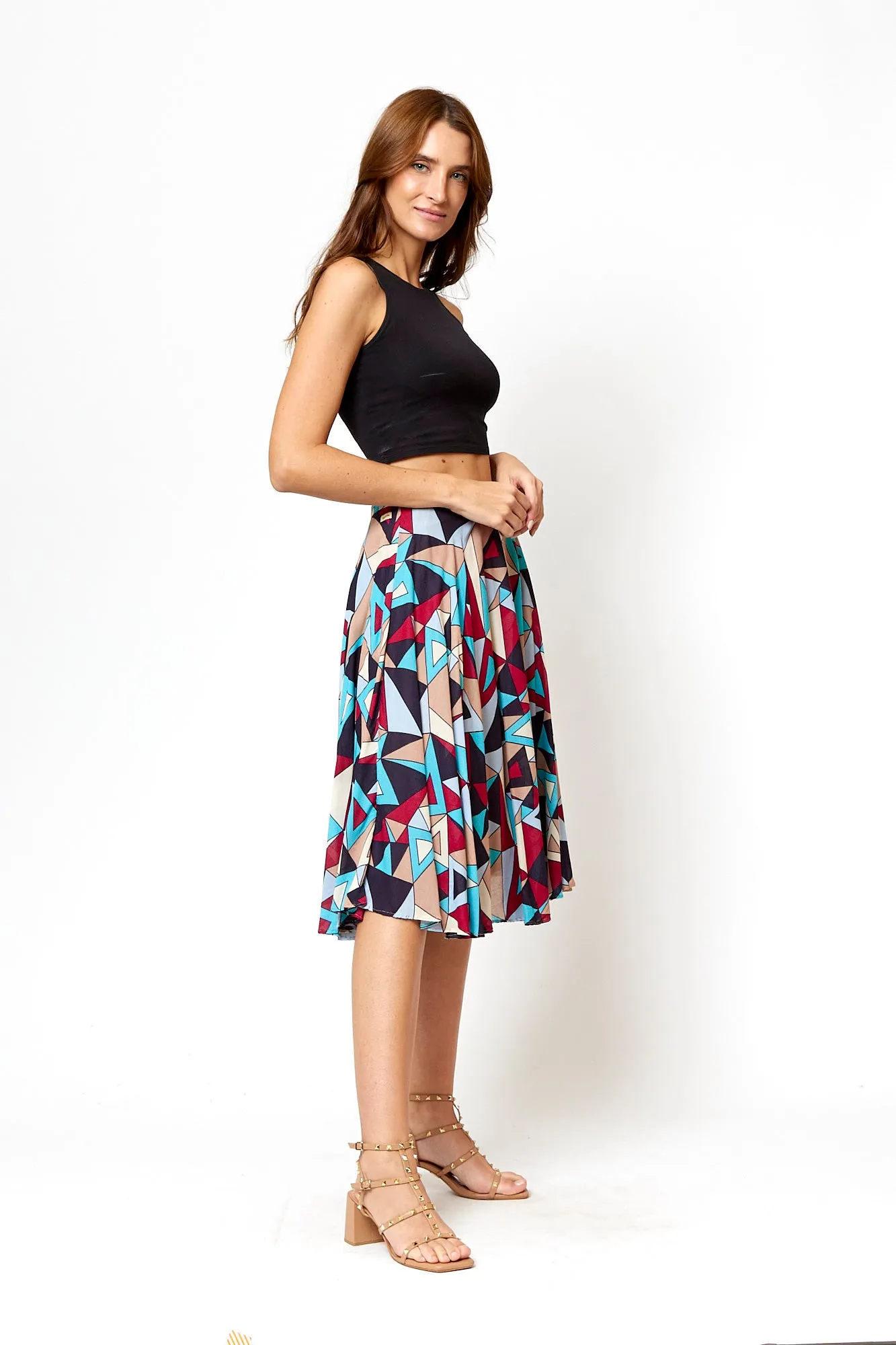 AGUS SKIRT Multi Purpose Fabric Button Details