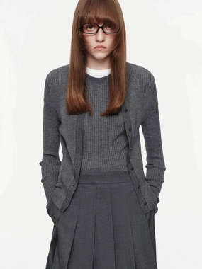 Fitted Wool Blend Cardigan Soft Apparel