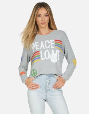Tote Rice Everly Peace Love Stripe