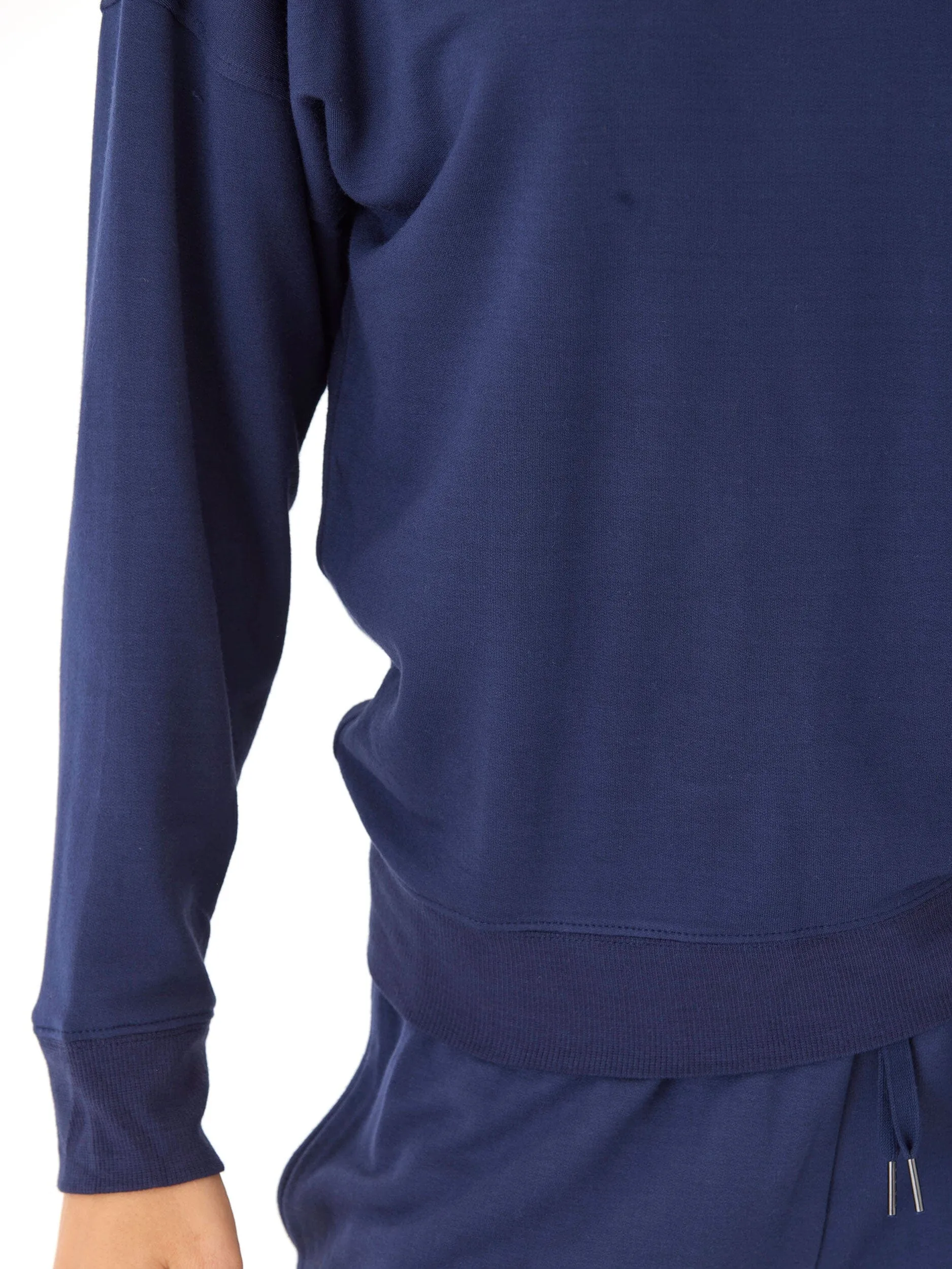 Comfy Fit LowProfile Design Cathy Boyfriend Feather Fleece Pullover