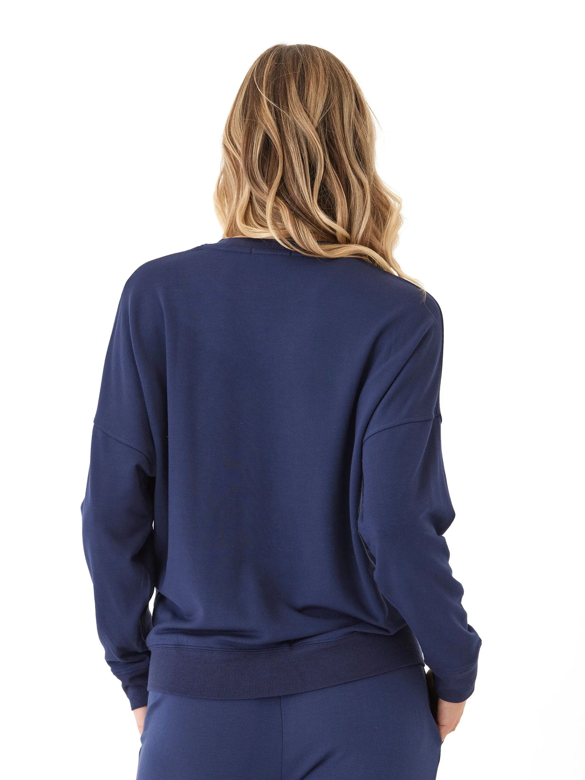 Canvas Make Cathy Boyfriend Feather Fleece Pullover