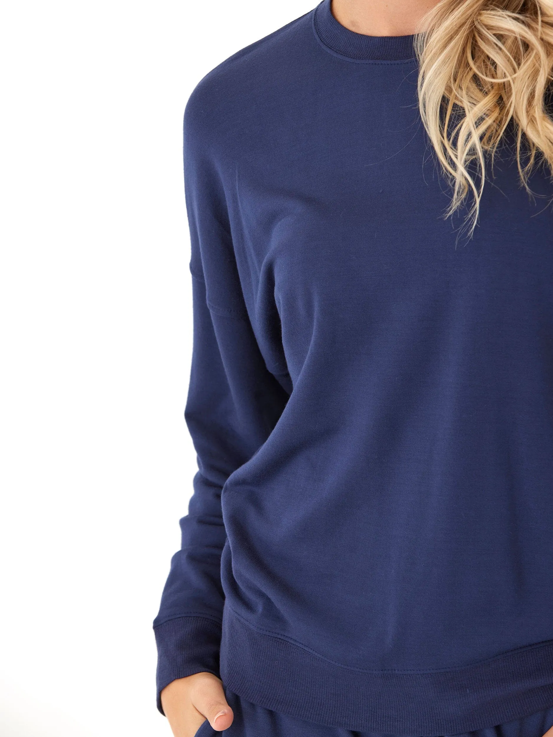 Cathy Boyfriend Feather Fleece Pullover Convertible Cuff System