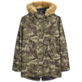 Winter Outerwear Sporty Chic Lambretta Mens Camo Parka Jacket