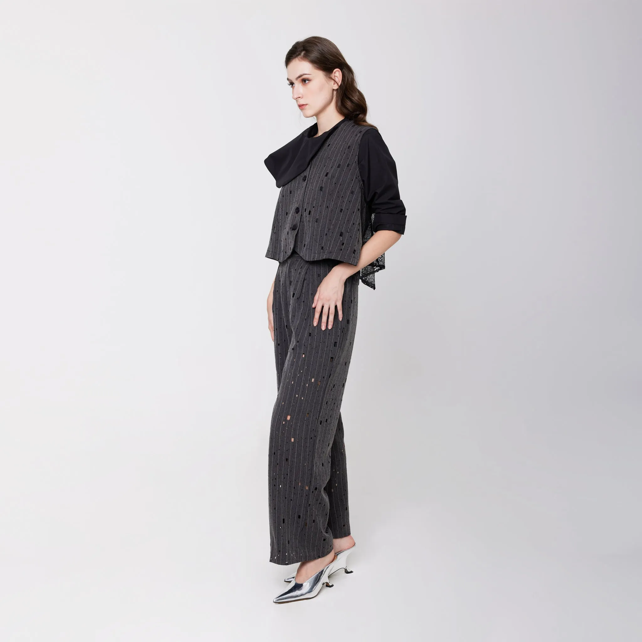 Eyelet Vest Reflective details Warmth Retention
