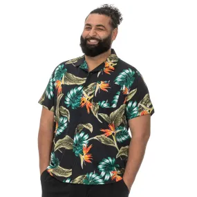 D555 Mens Selby Big & Tall Hawiian Short Sleeve Shirt Round Collar Non Iron Material
