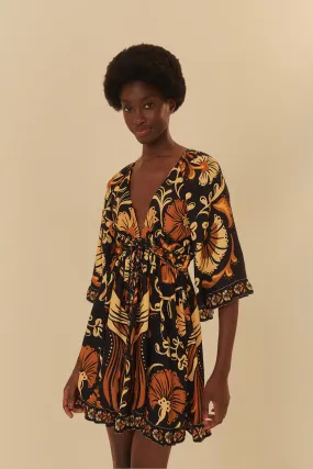 FARM HELENA SHORT DRESS Balanced Tones Smart Layering