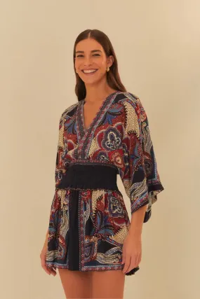 FARM LENCO SHORT DRESS Smile Glow Metallic-Shine