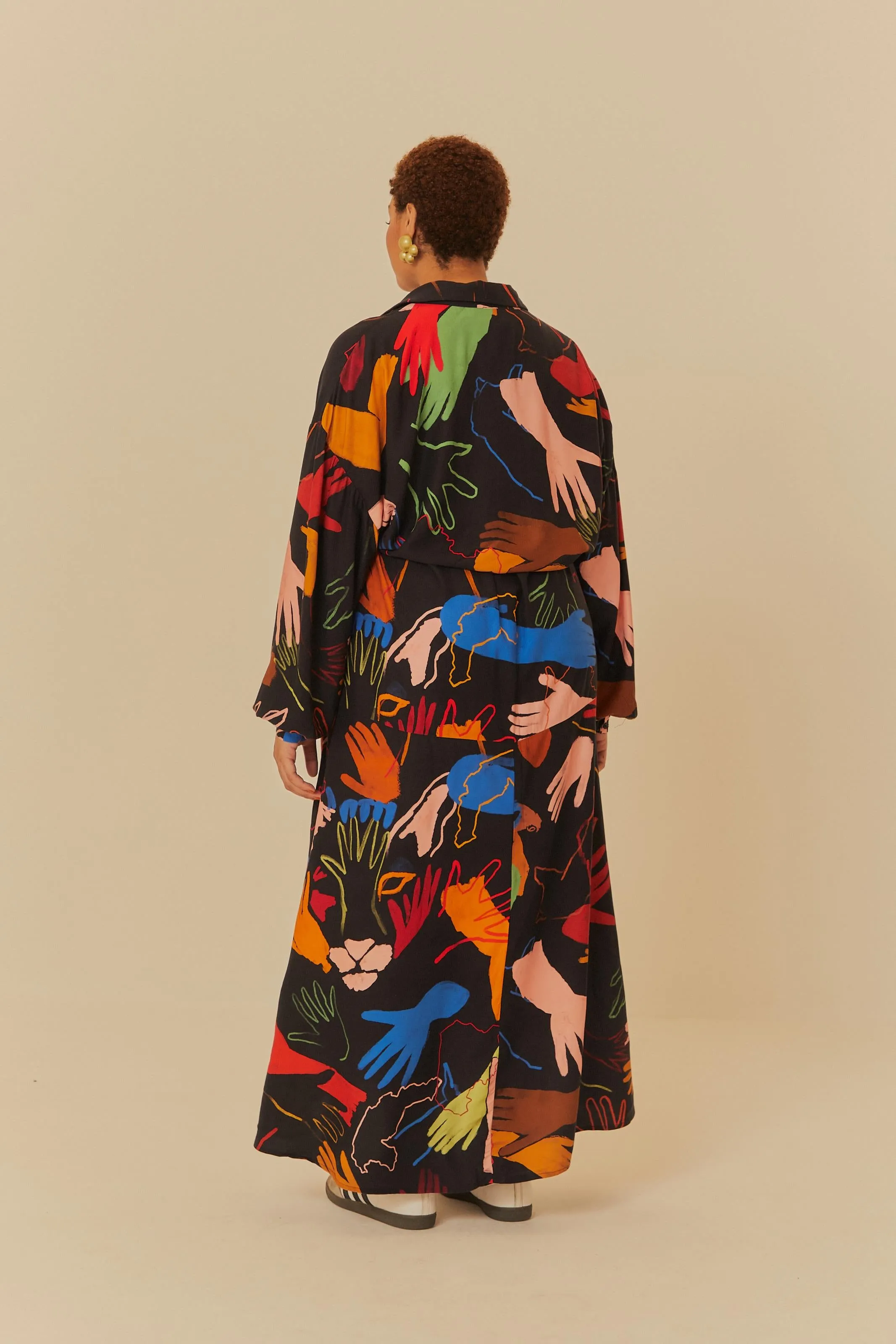 Relaxed Mood Wrap Glow FARM TERRI SHIRT DRESS