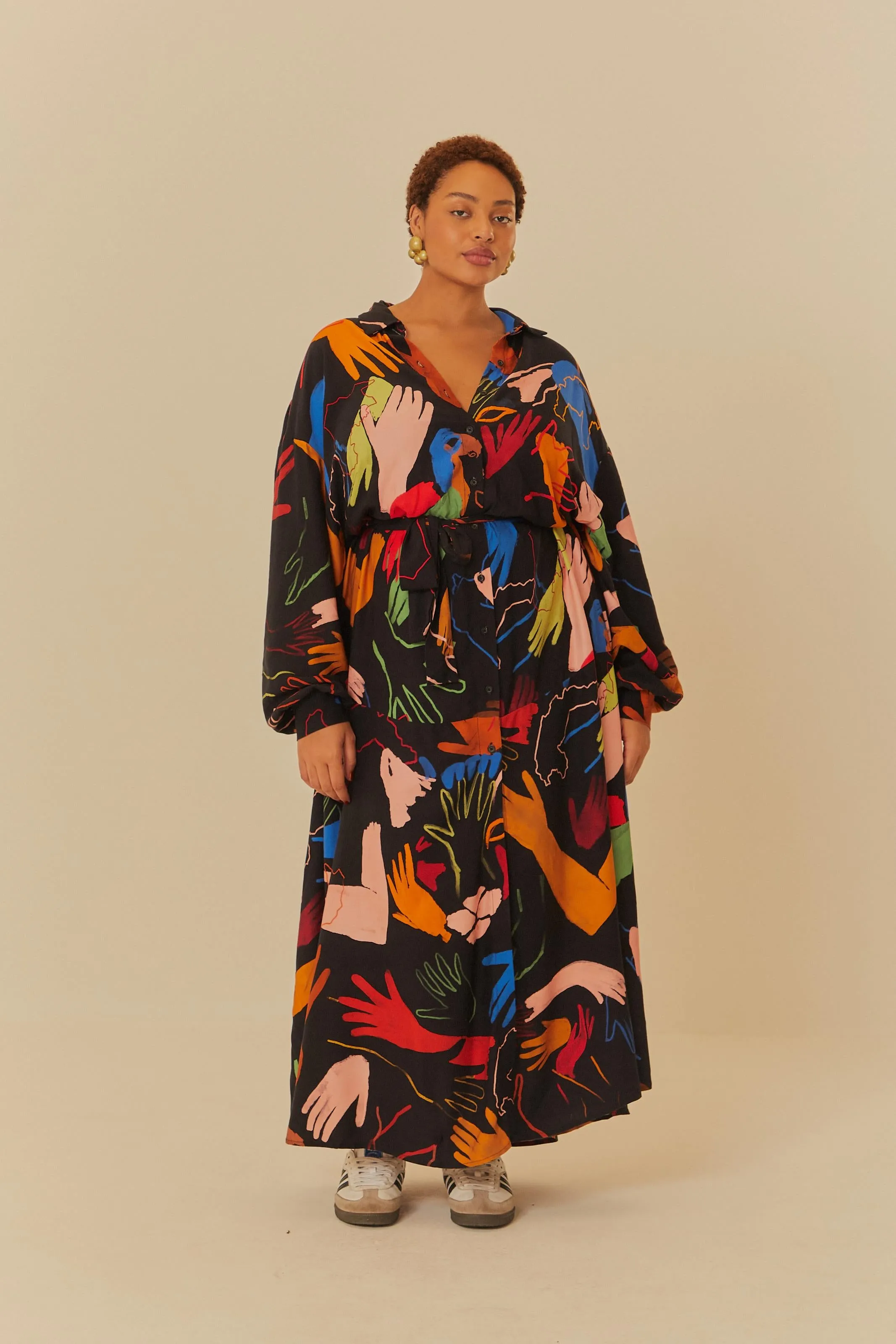 Fitted waist FARM TERRI SHIRT DRESS