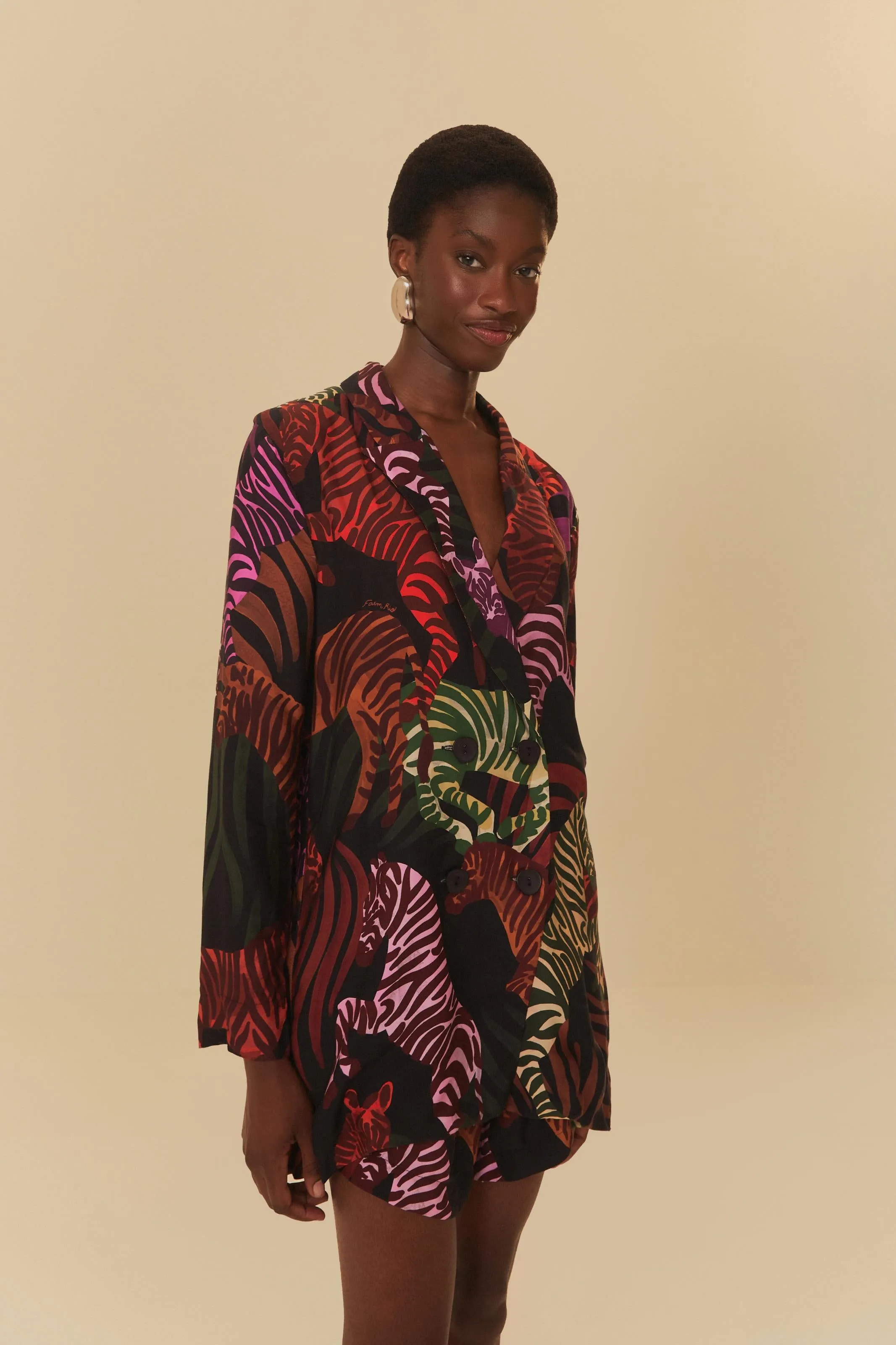 FARM ZEBRAS BLAZER TapedSeamConstruction WaterRepellentFabric