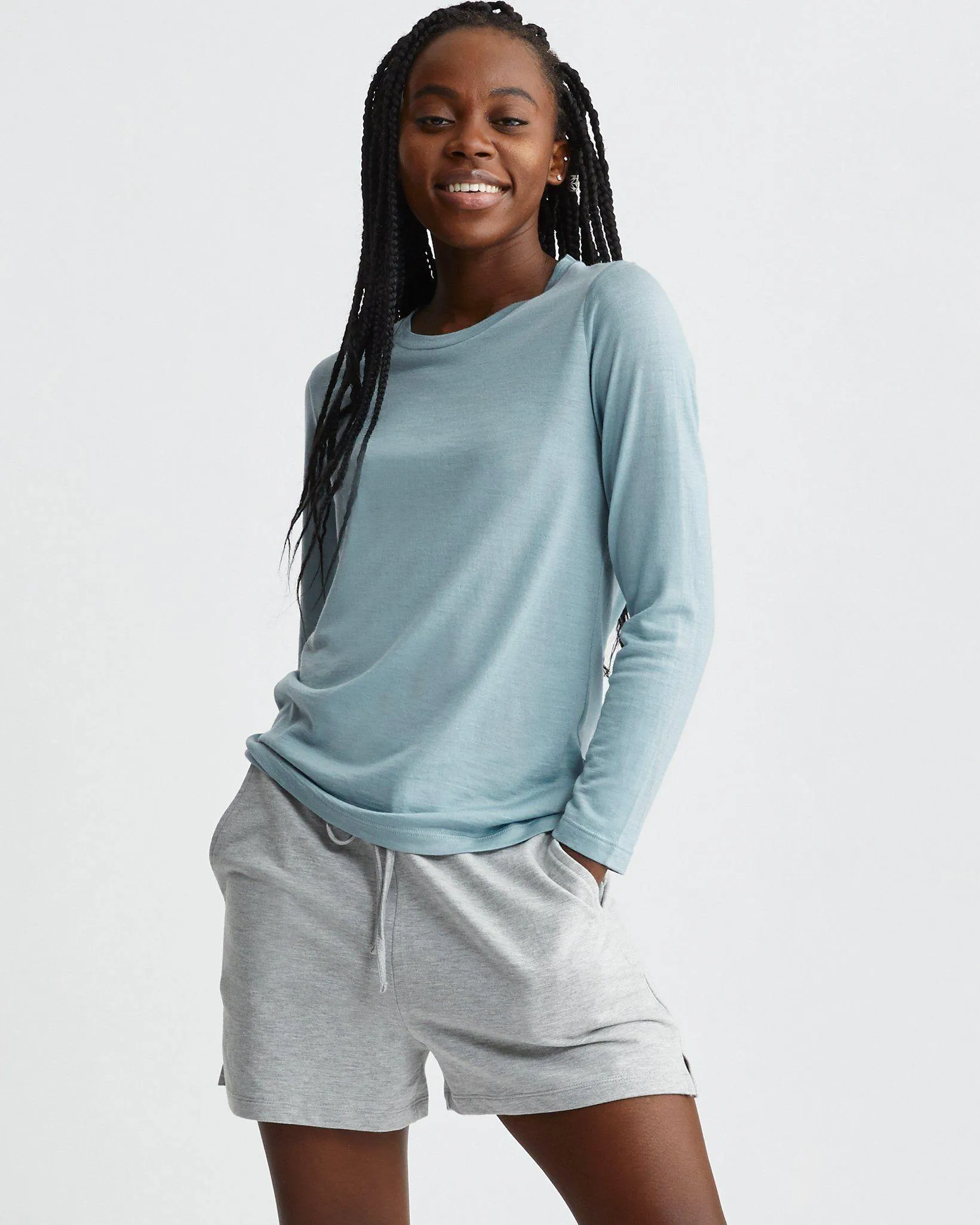 slim Study related W's Traveler Merino LS Tee