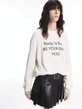 Front Letter Loose Sweater Relaxed fit wear Essential Comfort