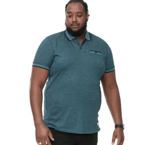 D555 Mens Troy Big & Tall Jacquard Collar Polo Shirt Everyday Layers