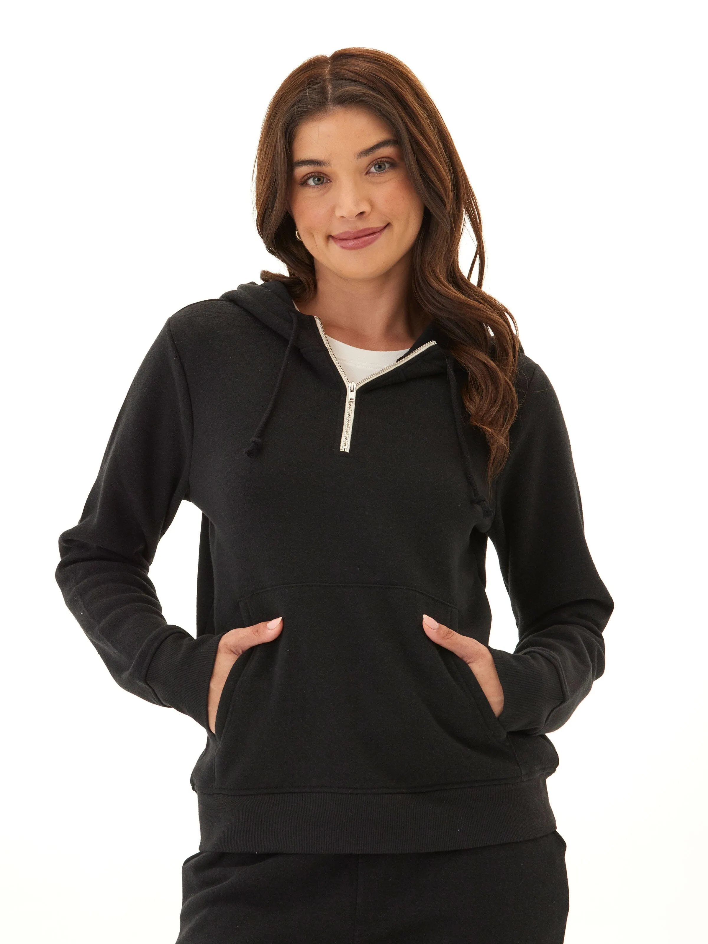 Weatherproof Shell All Year Sinead 1/4 Zip Triblend Fleece Hoodie