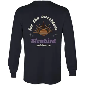 Bleubird Unisex Outsider Long Sleeve T-Shirt - Navy LowMaintenance Everyday Look