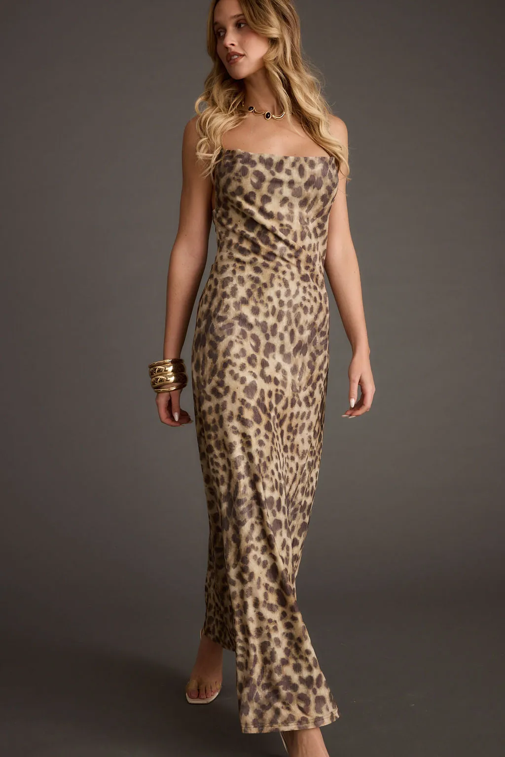 Breathable Comfort Wear Wild Thing Leopard Print Mesh Maxi Dress
