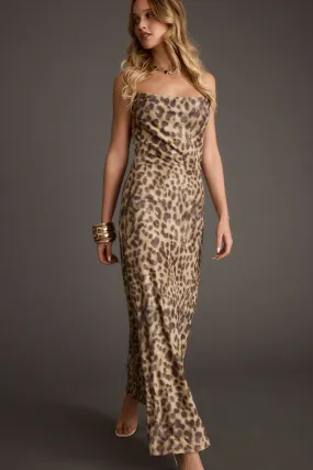 Breathable Comfort Wear Wild Thing Leopard Print Mesh Maxi Dress