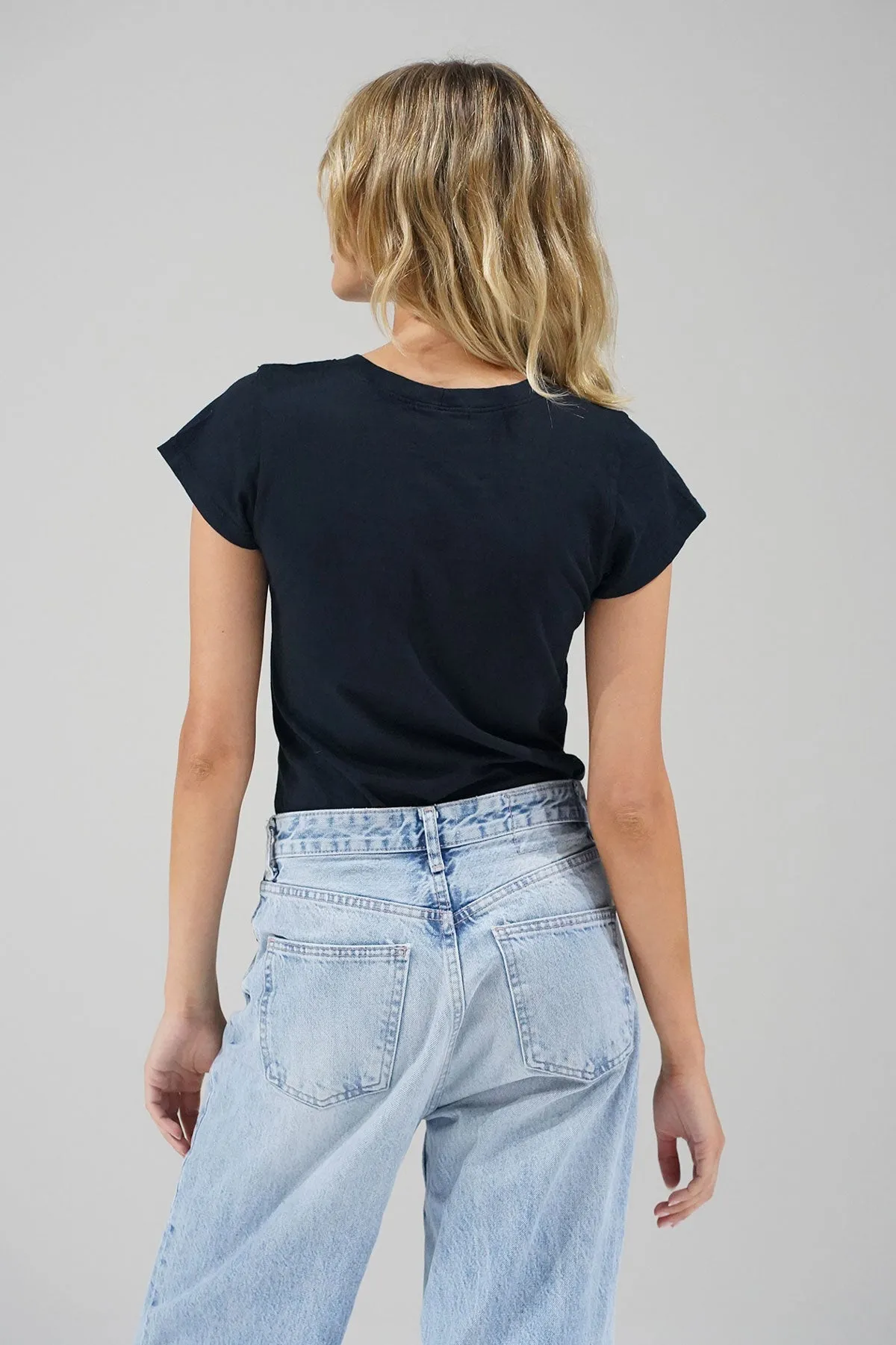 Fitted Classic Cotton Crew - Black Feminine Touch