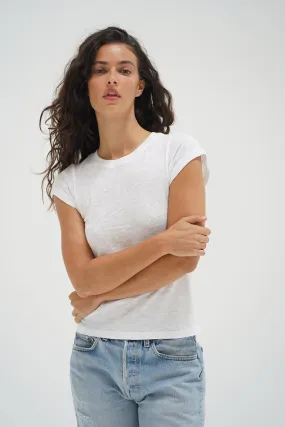 Fitted Classic Cotton Crew - White Simple Fit Crew neck classic