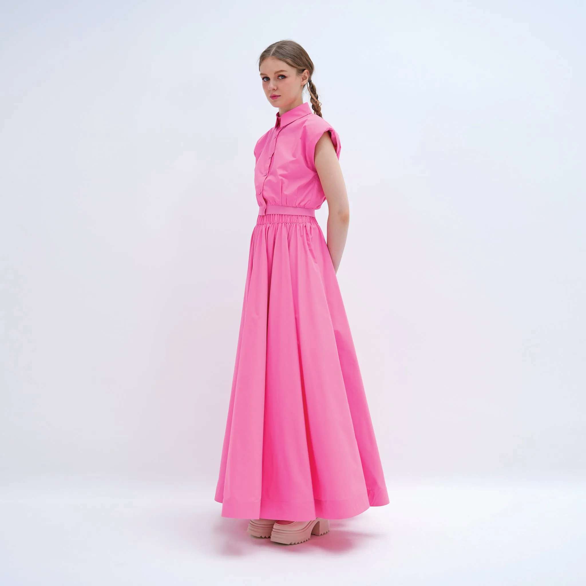Flare Maxi Skirt Chill Feel Semi Sheer