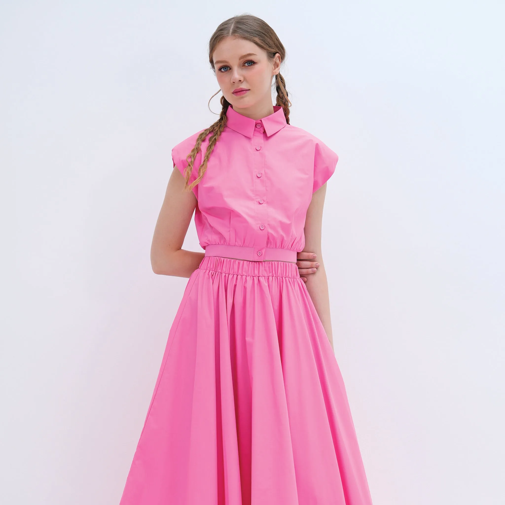 Flare Maxi Skirt Simple Look