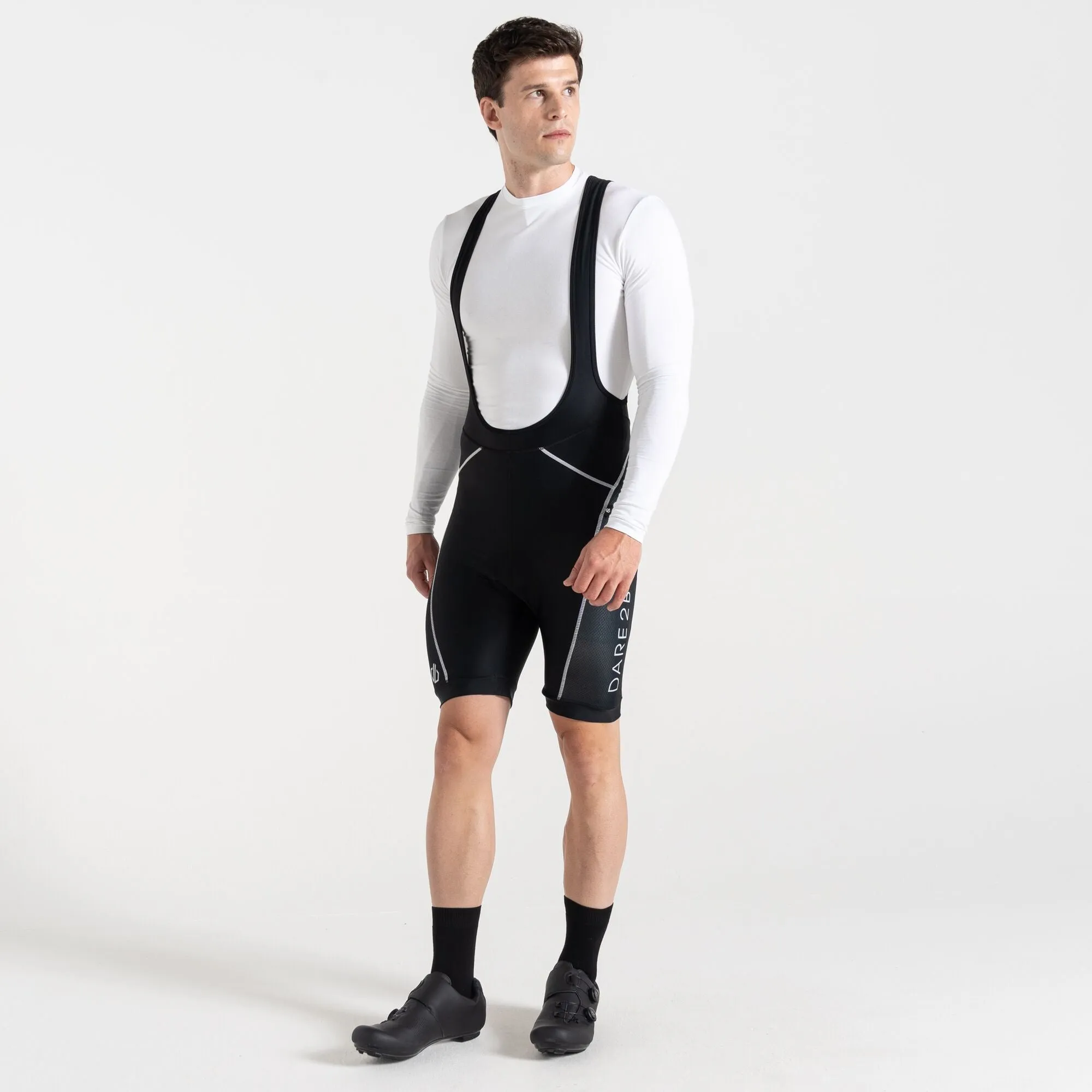 Dare 2b Mens Ecliptic Gel Bibbed Cycling Shorts Anti Pilling Surface jumpsuit
