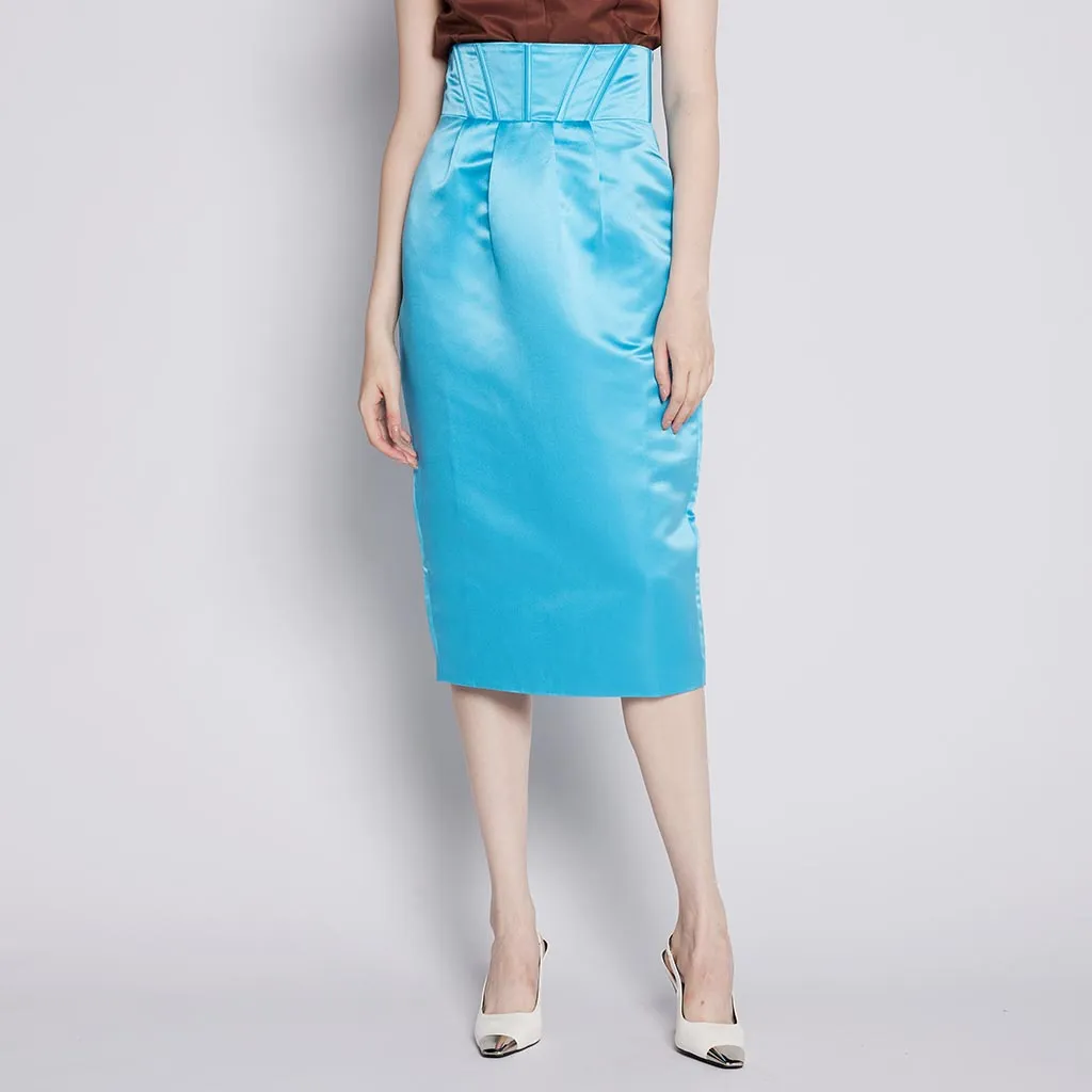 Style Preview Sheer Overlay Corset Midi Skirt