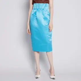 Style Preview Sheer Overlay Corset Midi Skirt