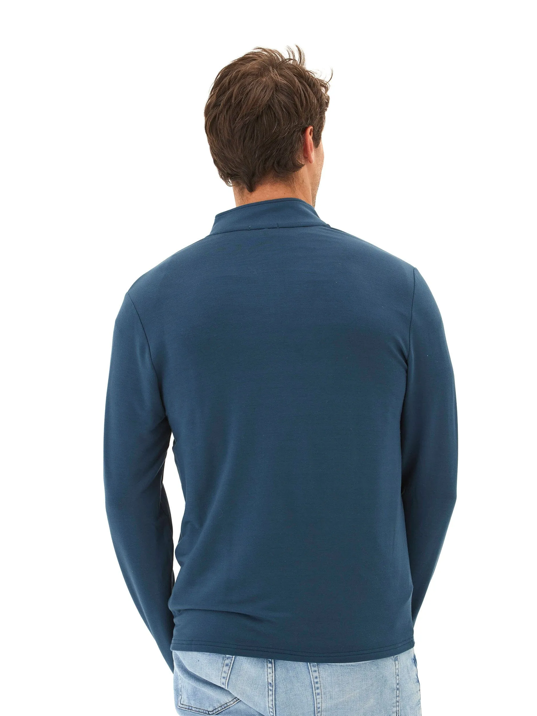 Kace Modal Terry Quarter Zip Neck Stand Collar