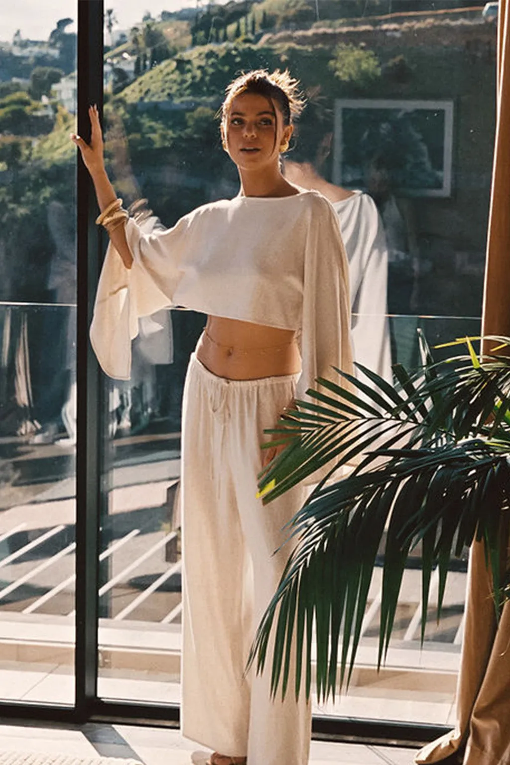 Clear Breeze Natural Linen Pants HiddenDrawcord Soft Fabric