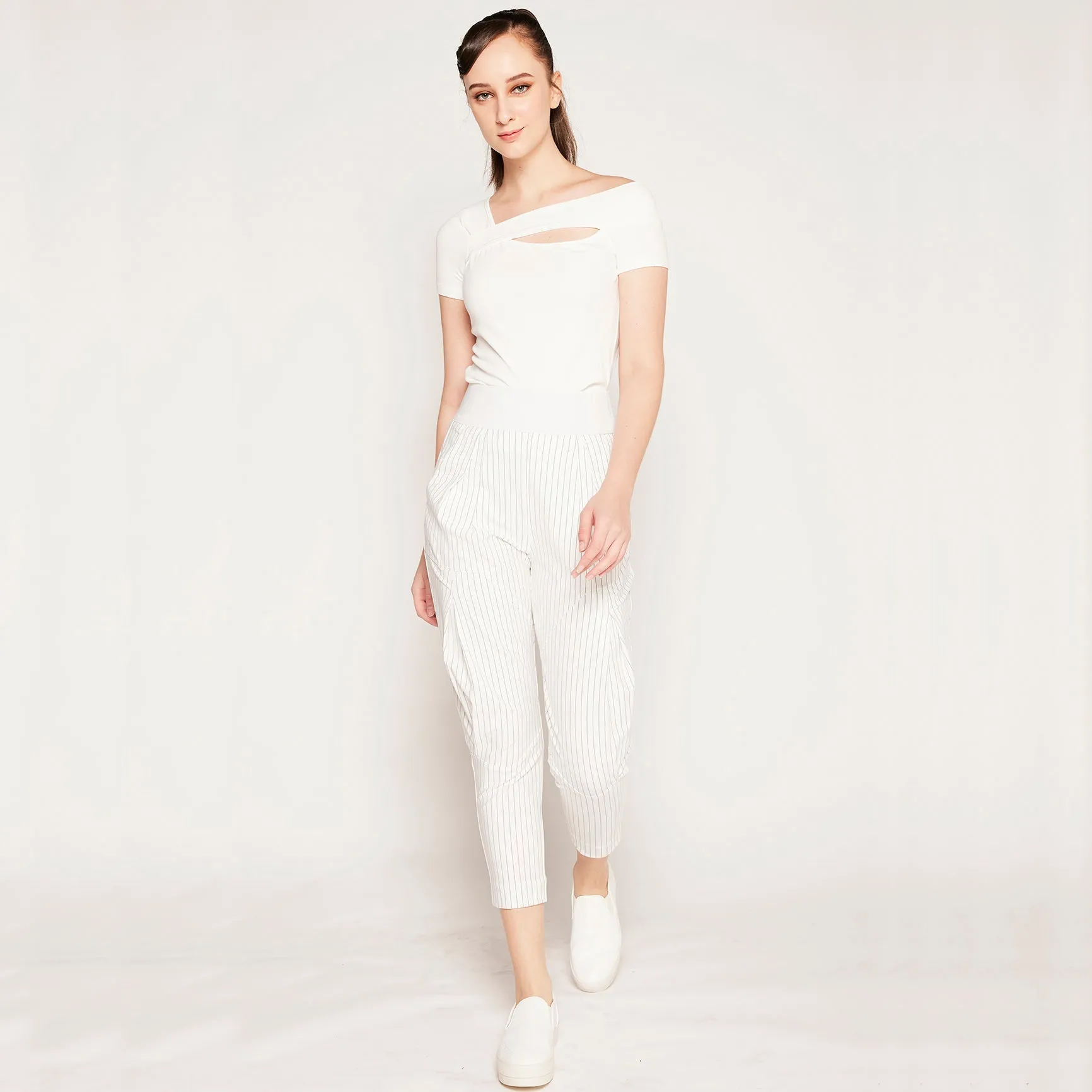 Stripe knit pants Circular Knit Construction