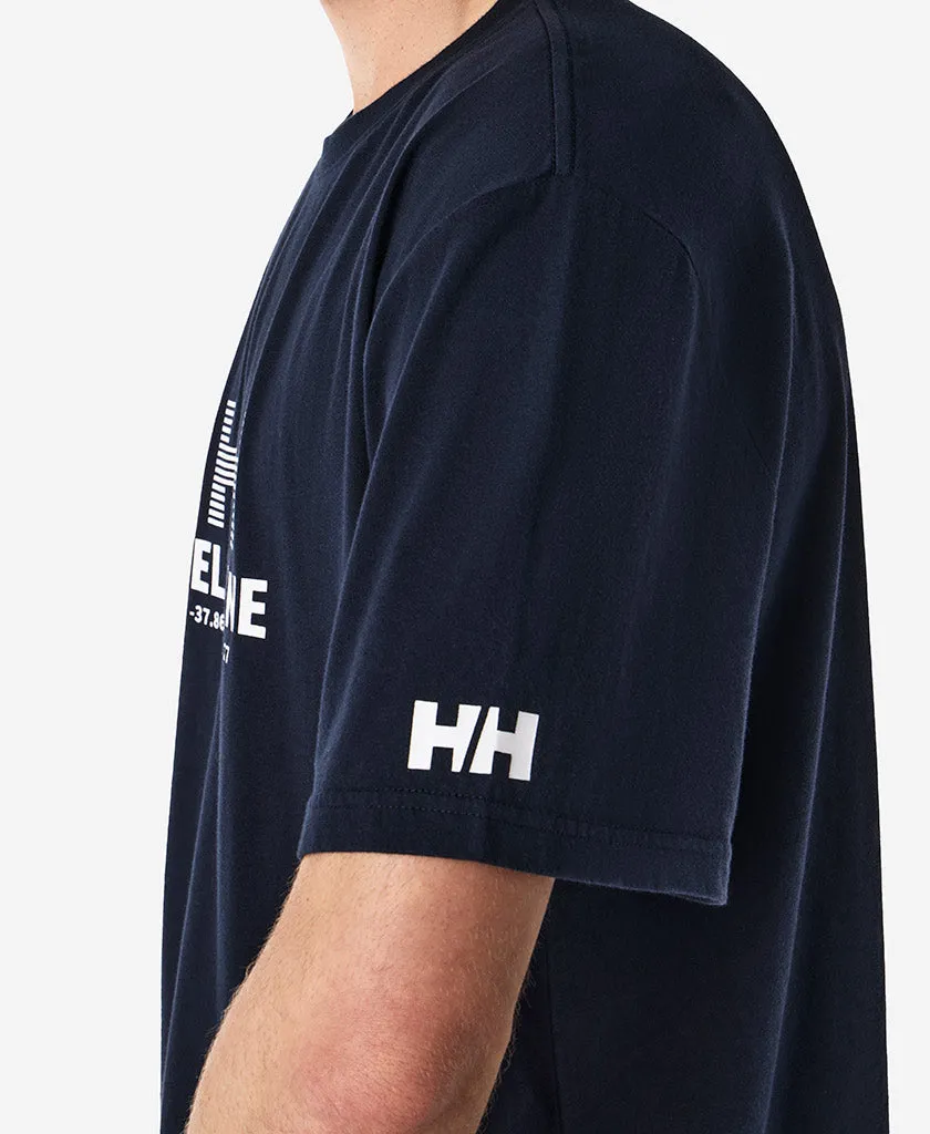 MELBOURNE T-SHIRT, Navy Four Way Stretch QuickPackFoldableDesign