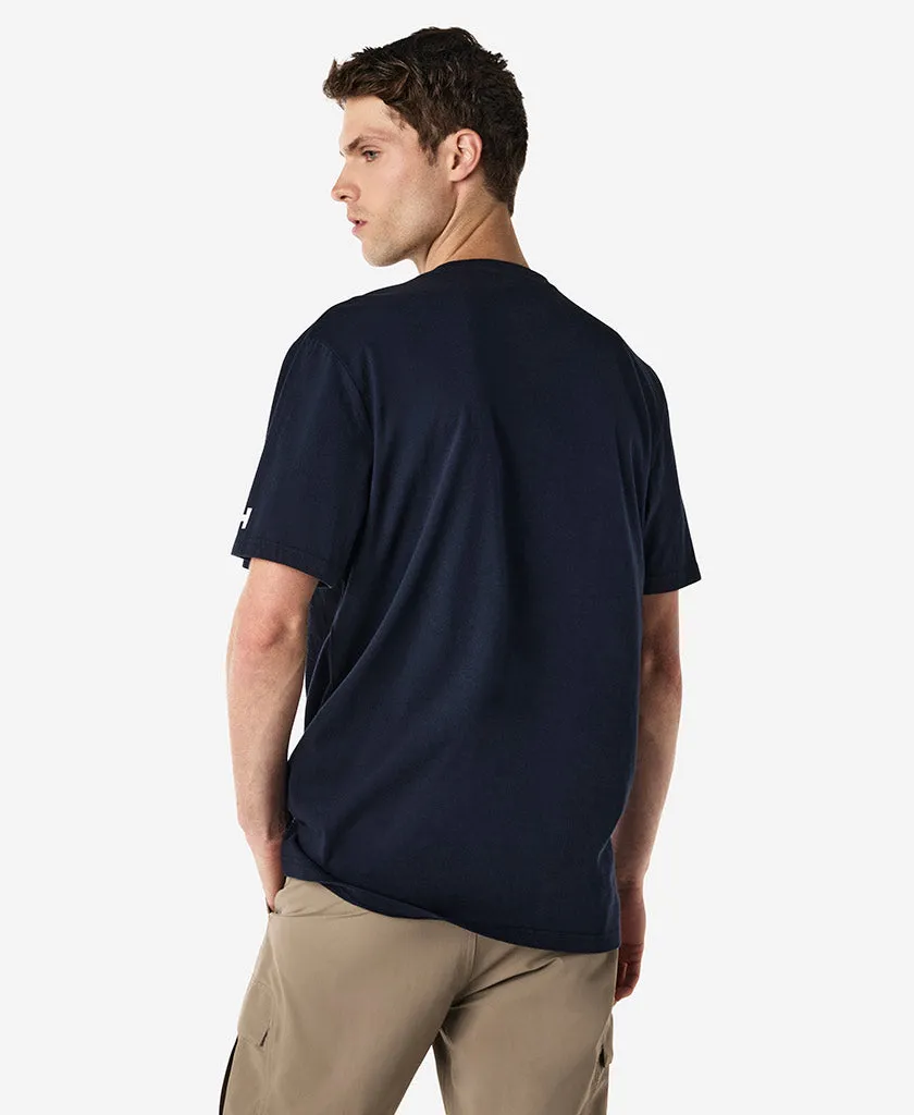 CompactSize Tagless Neckline Design MELBOURNE T-SHIRT, Navy