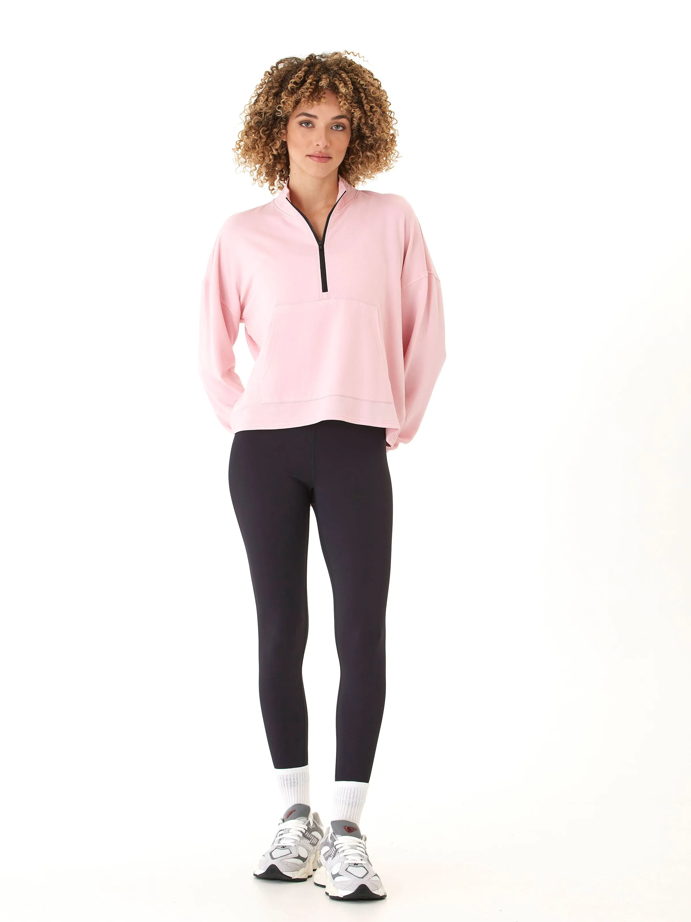 Dynamic Compression Fit Florynce Feather Fleece Mock Neck Pullover