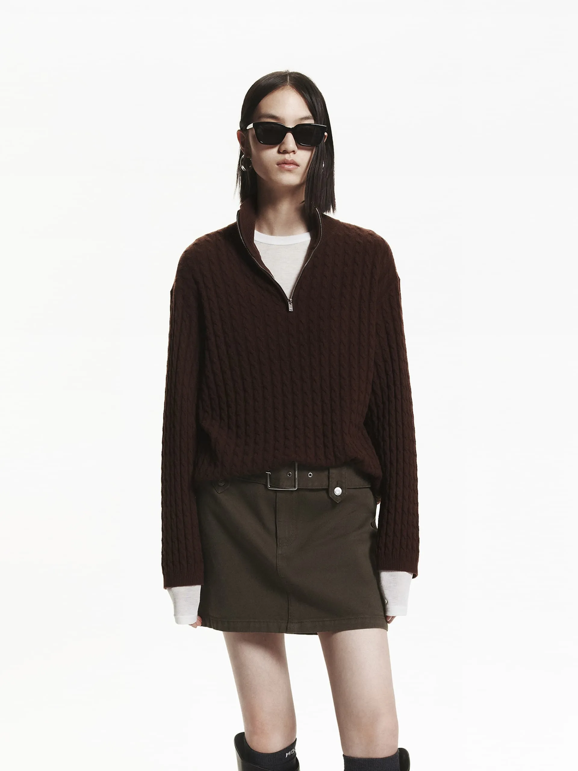 Loose Cable Knit Sweater Winter Cozy