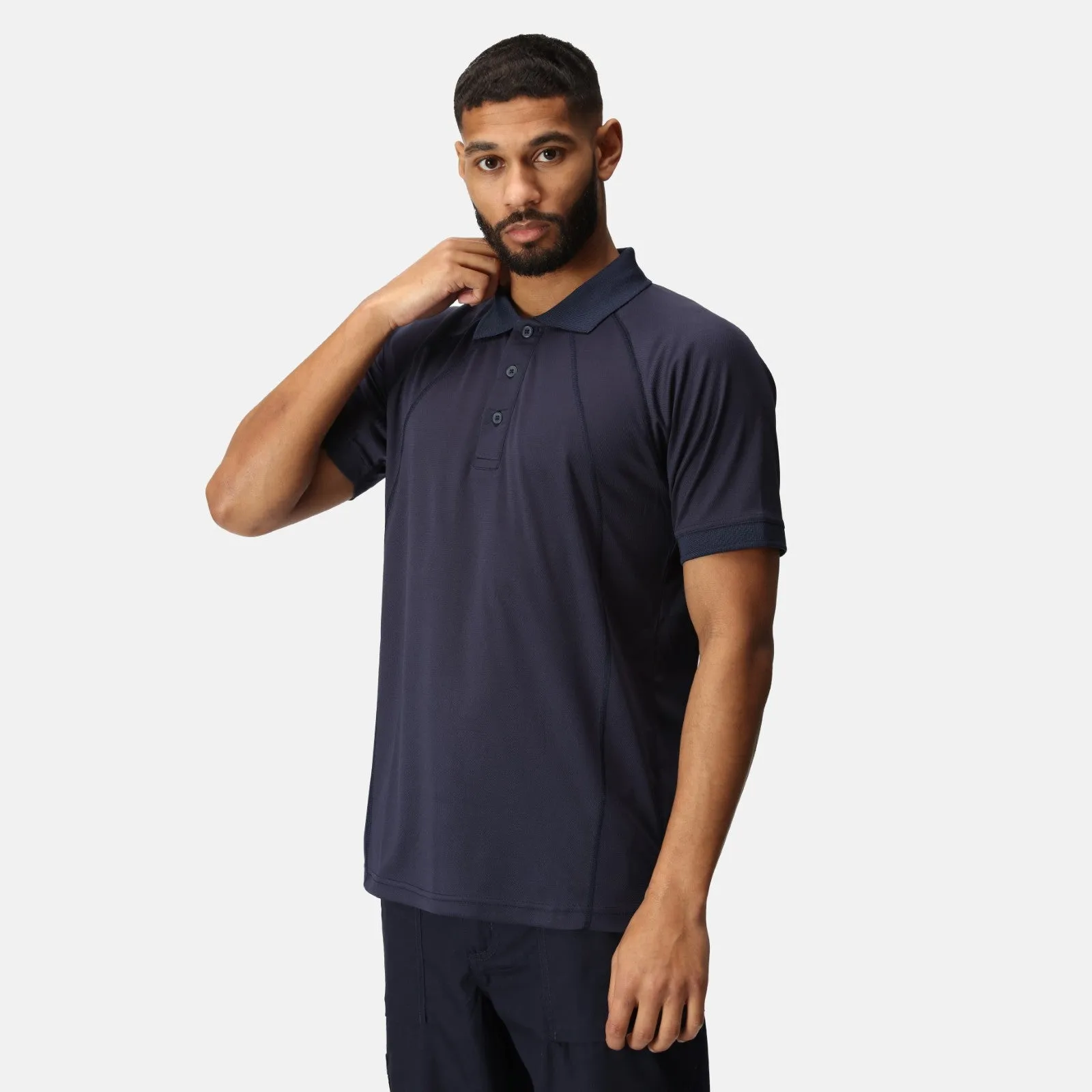 Regatta Professional Mens Coolweave Short Sleeve Polo Shirt Active Design